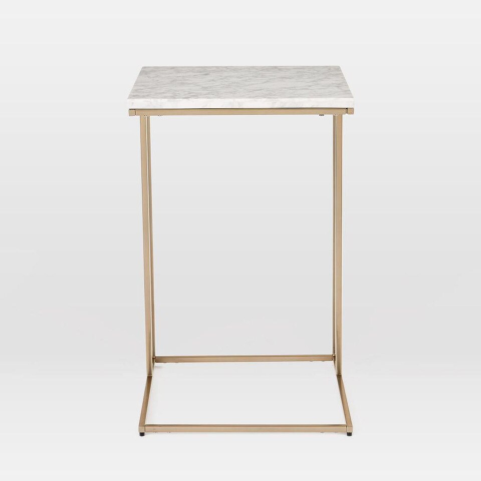 Streamline CSide Table Marble west elm United Kingdom